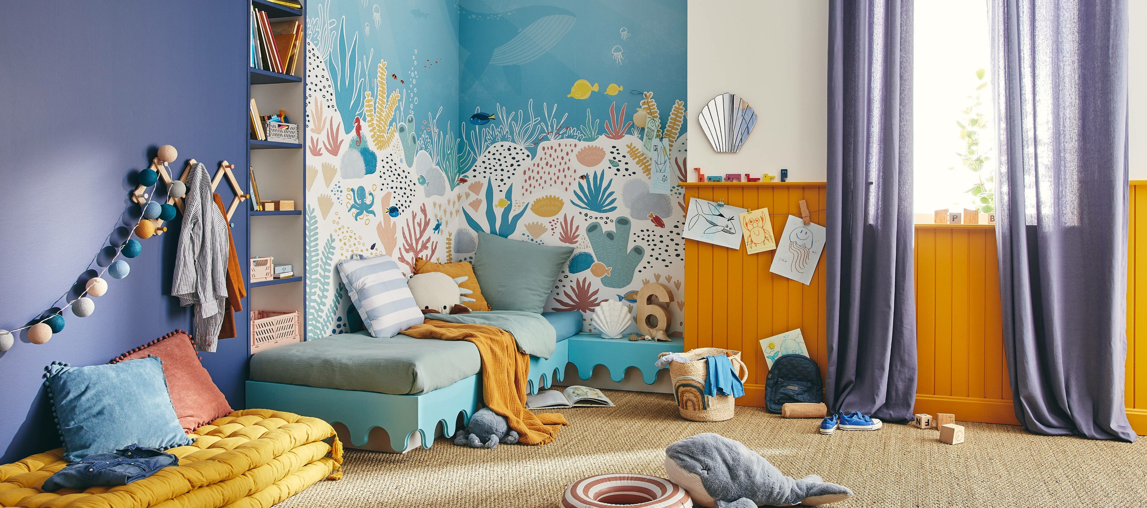 Déco chambre enfant thème océan 4murs
