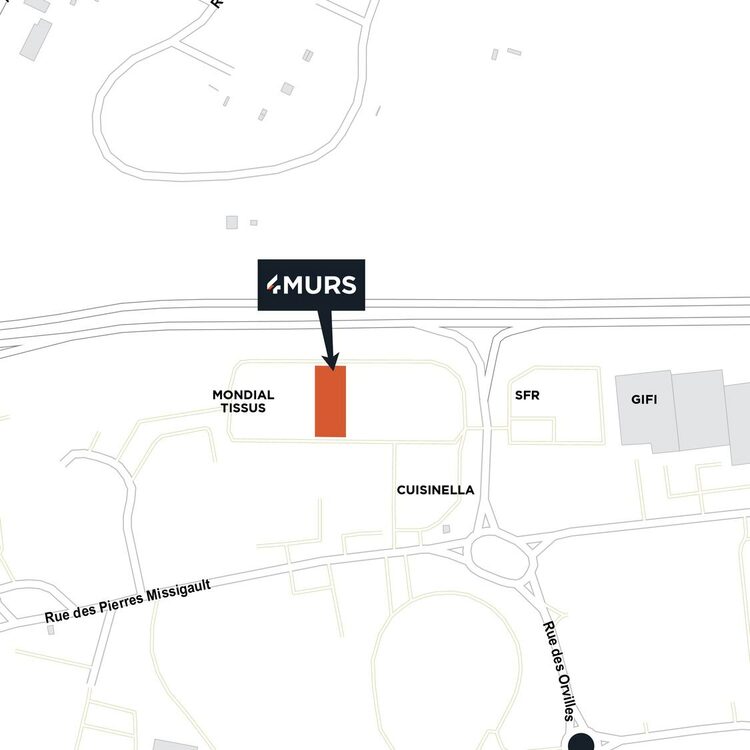 Plan d'accès magasin 4MURS Chartres Barjouville