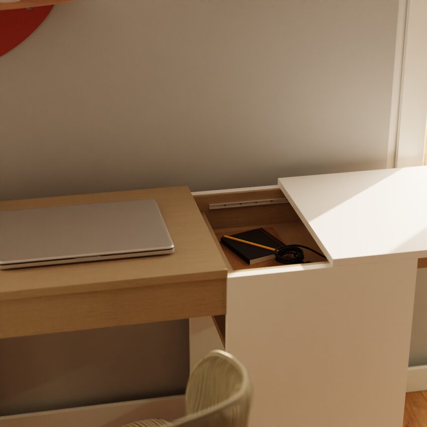 4murs bureau avec rangement câble