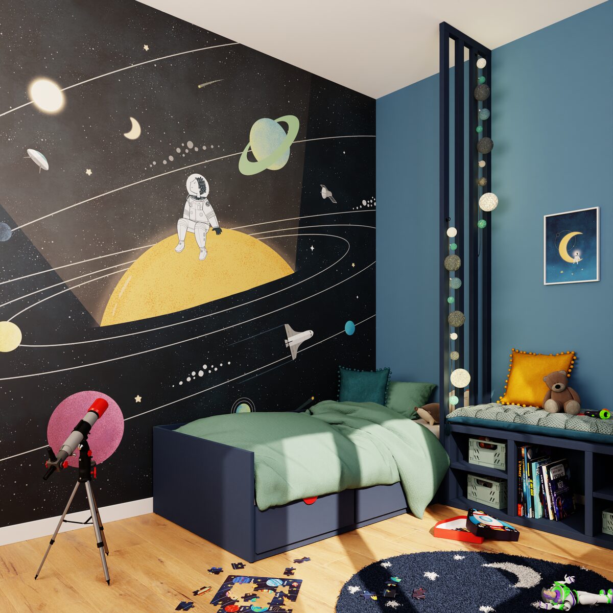 déco chambre enfant astronaute