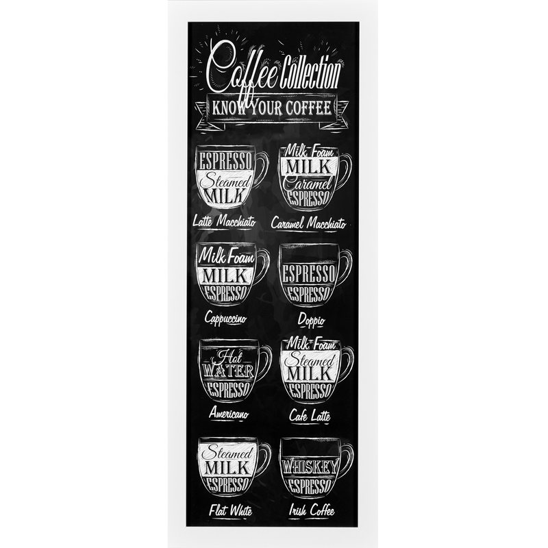 Tableau COFFEE COLLECTION 30 x 70 cm