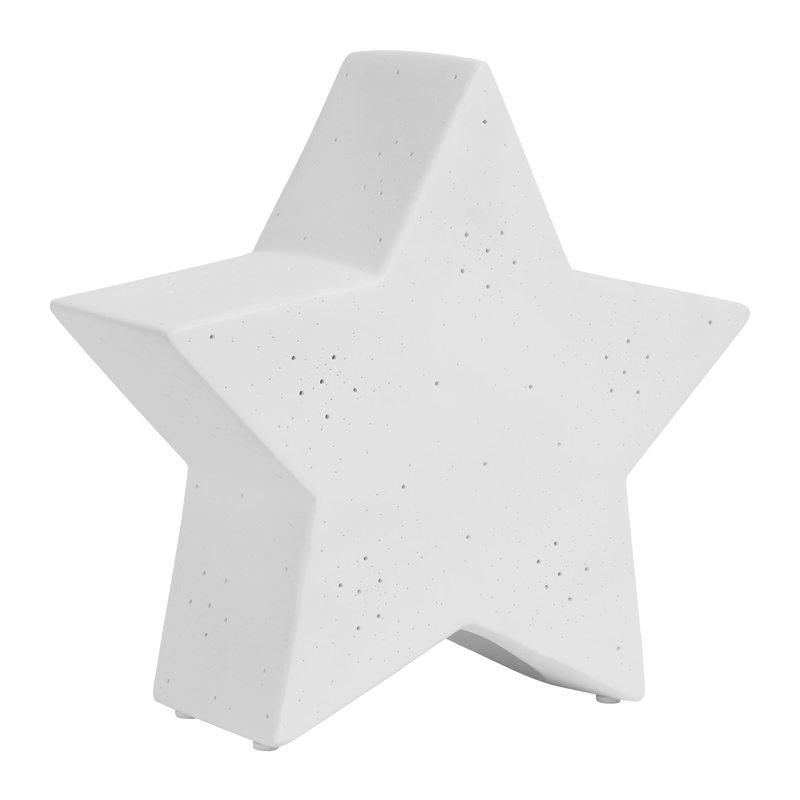 Lampe de chevet ÉTOILE coloris blanc 25,5 x 26,5 cm