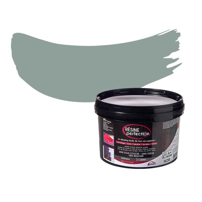 Peinture Rénovation RÉSINE Epoxy vert de gris Satiné 0,5 L