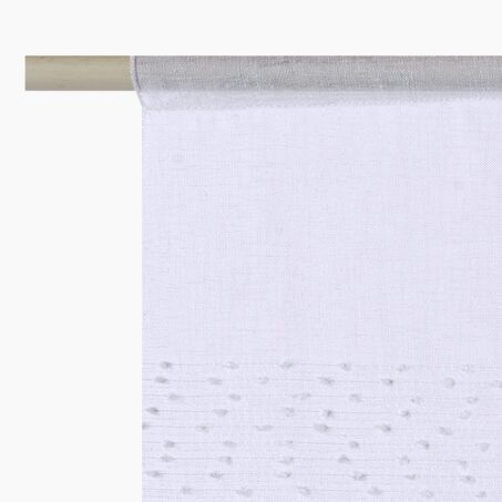 Vitrage FLOCON coloris blanc 58 x 130 cm