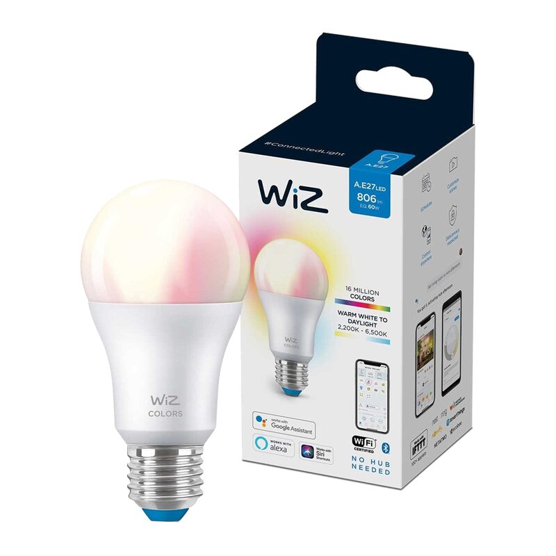 Ampoule LED WIZ STANDARD E27 COLOR 60W 1PF/6 coloris blanc - 4MURS
