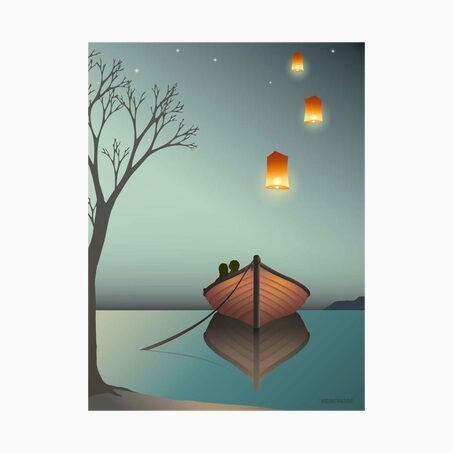 Vissevasse Affiche LANTERNS 30 x 40 cm