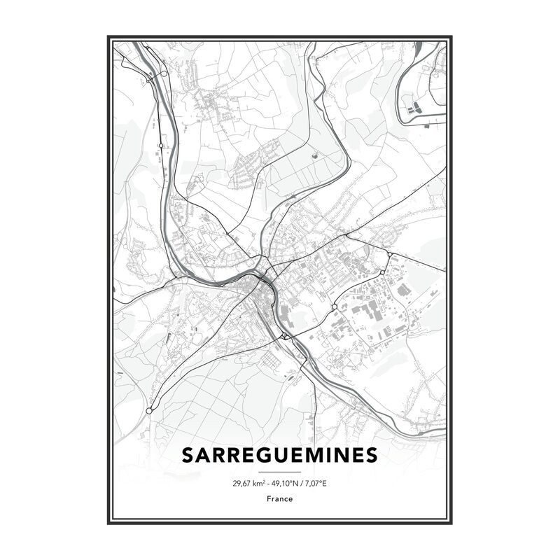 Image sous verre MAP SARREGUEMINES 50 x 70 cm