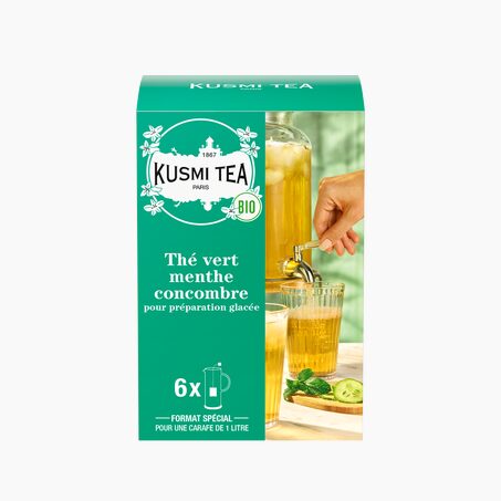 KUSMI TEA Thé en sachet GLACÉE THÉ VERT MENTHE CONCOMBRE