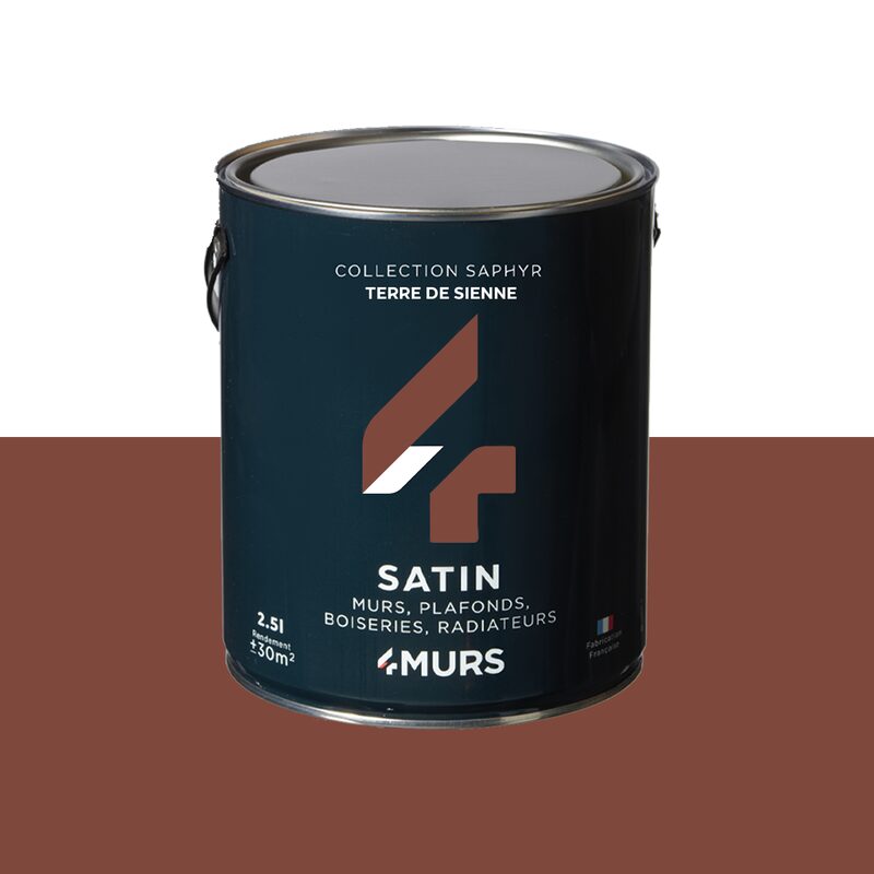 Peinture SAPHYR Alkyde terre de sienne Satiné 2,5 L