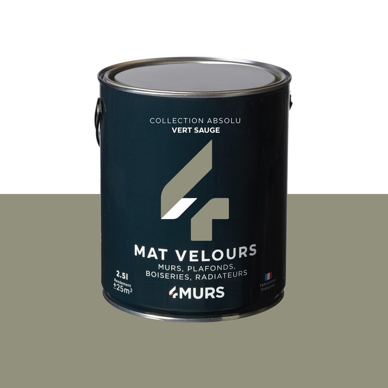 Peinture ABSOLU Acrylique vert sauge Mat 2,5 L