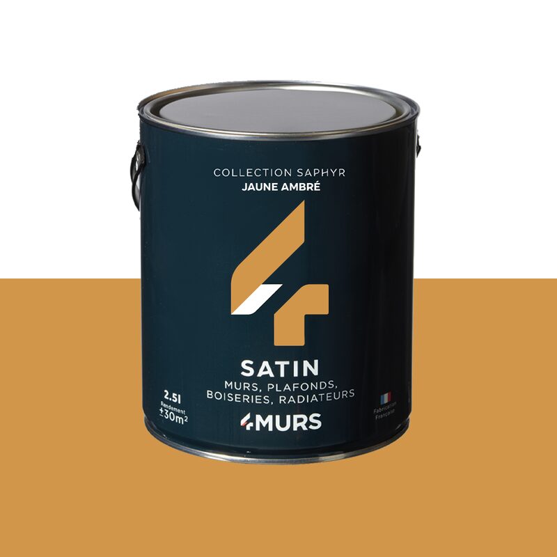 Peinture SAPHYR Alkyde jaune ambré Satiné 2,5 L