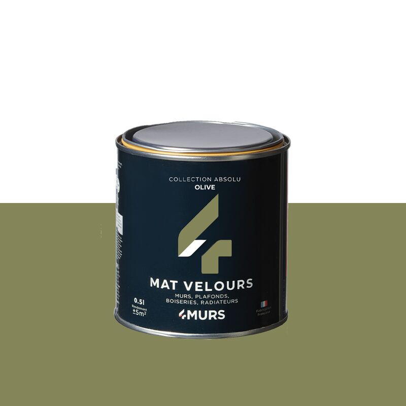 Peinture ABSOLU Acrylique olive Mat 0,5 L