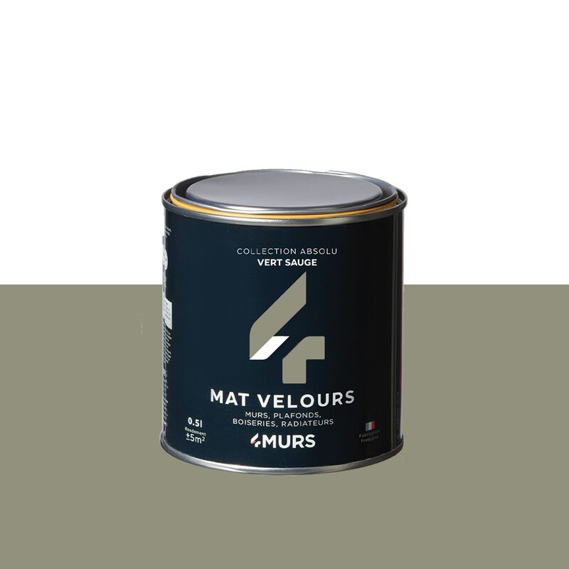 Peinture ABSOLU Acrylique vert sauge Mat 0,5 L