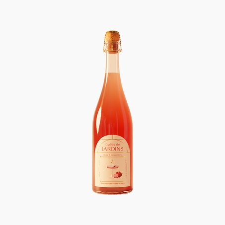 Jardins Cocktail sans alcool BULLES DE ROSE ET GINGEMBRE BIO