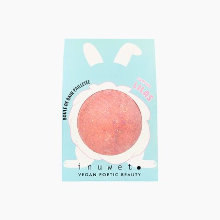 Inuwet Boule de bain PAILLETEE EFFERVESCENTE Lilas rose