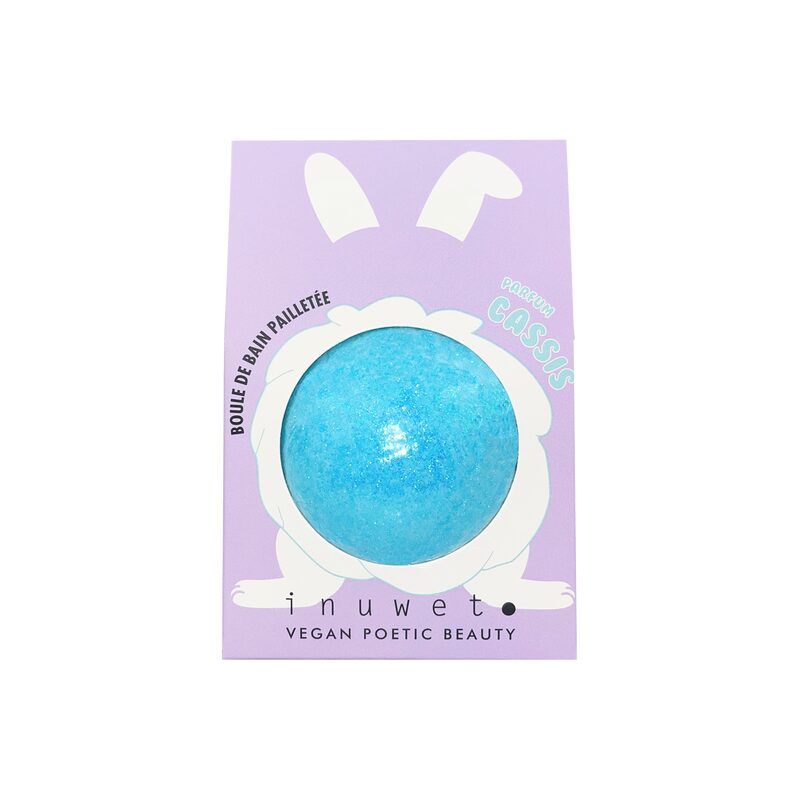 Boule de bain PAILLETEE EFFERVESCENTE CASSIS bleu