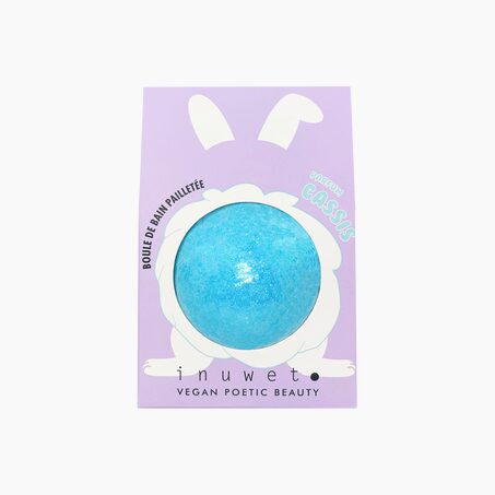 Inuwet Boule de bain PAILLETEE EFFERVESCENTE CASSIS bleu