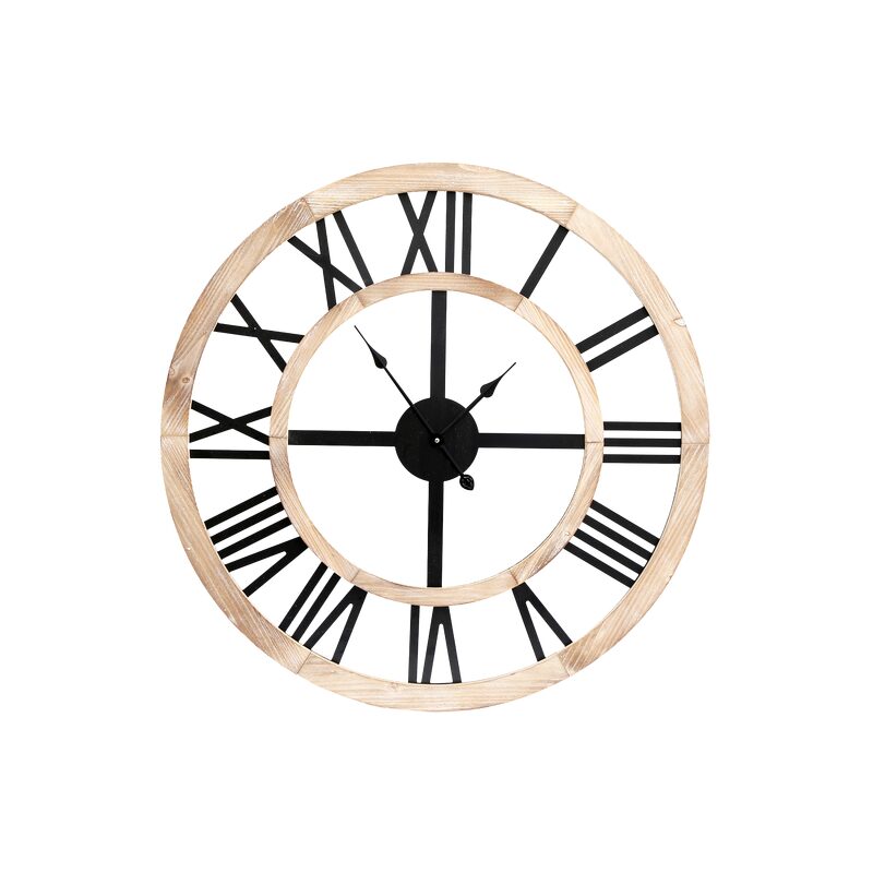 Horloge ROMAN coloris noir et beige