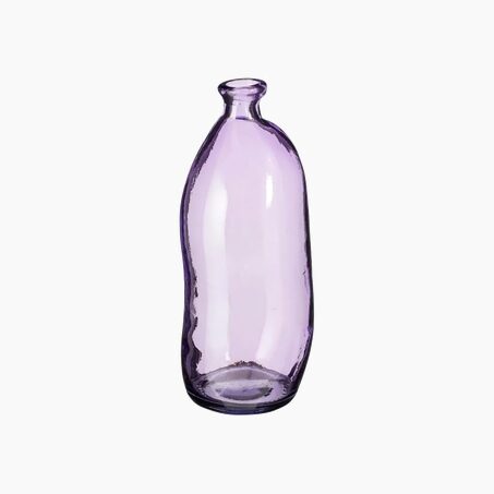 Vase dame-jeanne PINTO coloris mauve hauteur 35 cm