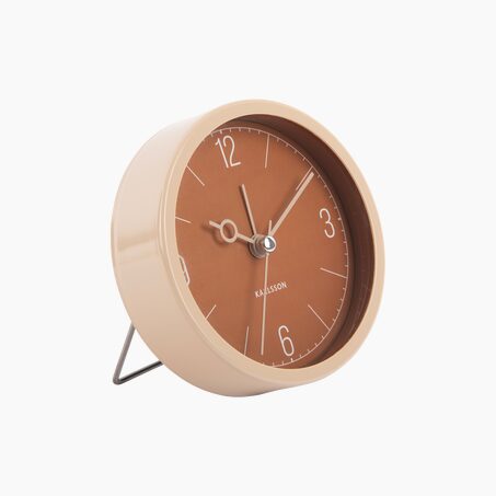 Present Time Horloge à poser CARAMEL coloris brun
