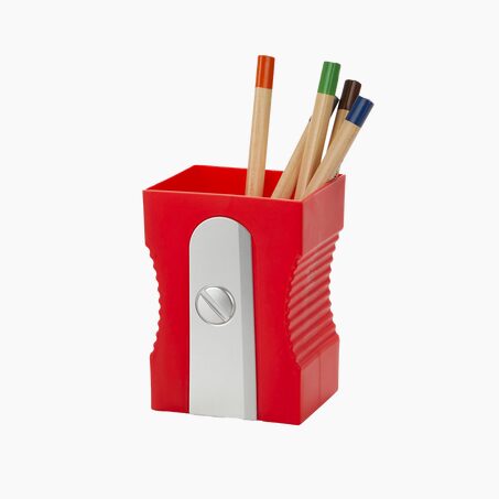 Balvi Pot à crayons TAILLE CRAYON coloris rouge