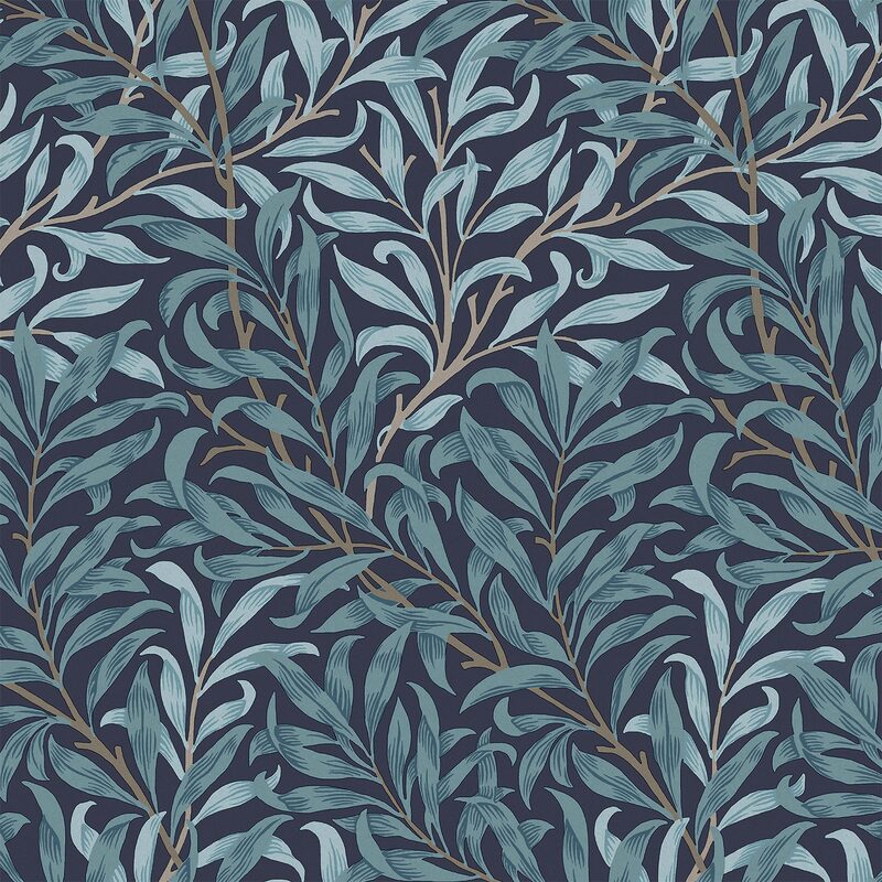 William Morris Papier peint intissé WILLOW BOUGH coloris bleu nuit