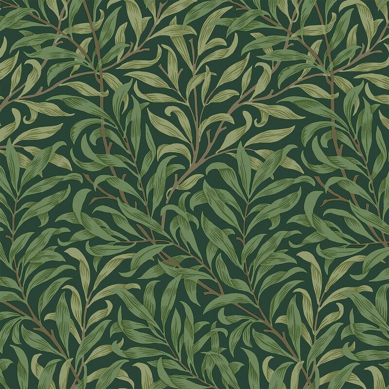 William Morris Papier peint intissé WILLOW BOUGH coloris Vert foncé