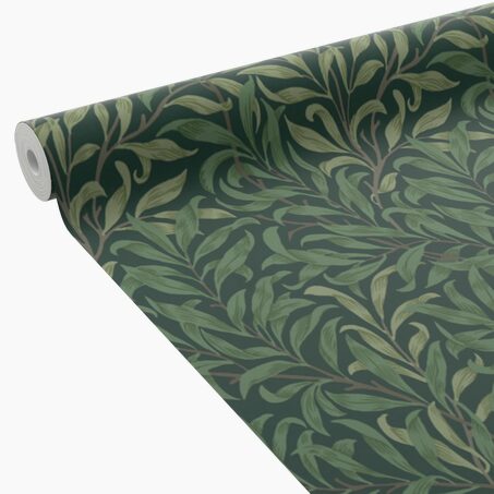 William Morris at Home Papier peint intissé WILLOW BOUGH Vert foncé