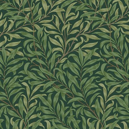 William Morris at Home Papier peint intissé WILLOW BOUGH Vert foncé