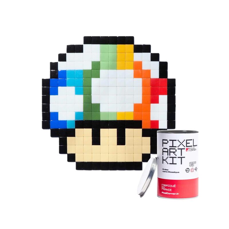 Kit création PIXEL ART RAINBOW SHROOM