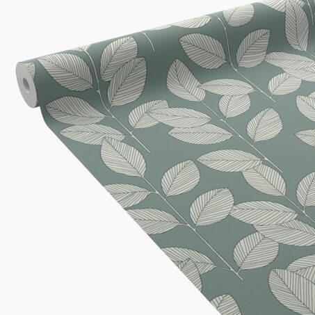 4MURS Papier peint intissé HENDI coloris vert de gris