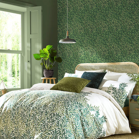 William Morris Papier peint intissé WILLOW BOUGH coloris Vert foncé