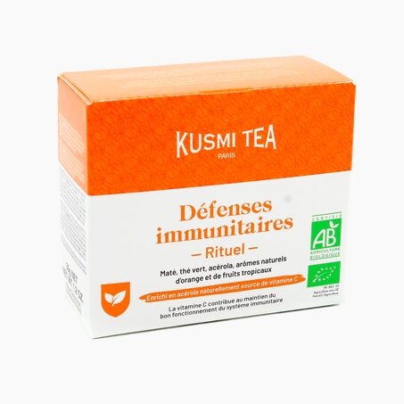 KUSMI TEA Thé en sachet RITUEL DEFENSES IMMUNITAIRES BIO