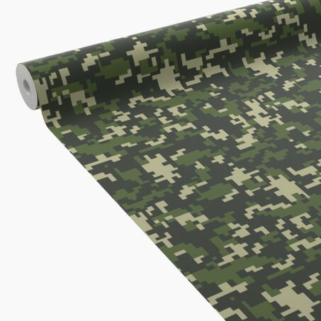 4MURS Papier peint intissé CAMO coloris vert kaki