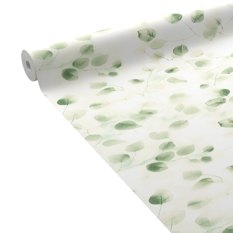 Papier peint intissé EFFIE coloris vert feuille