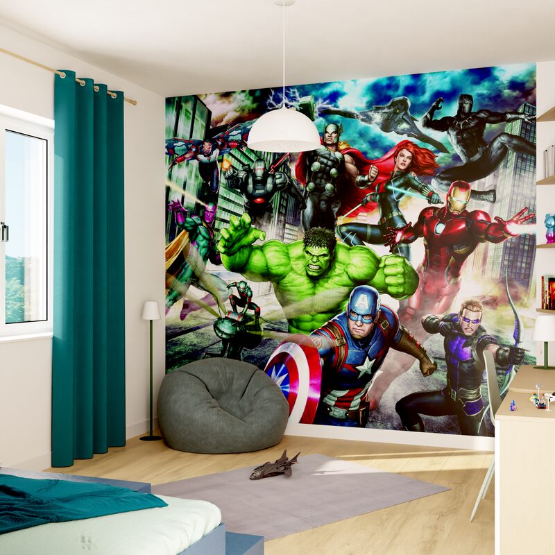 Papier peint panoramique XL MARVEL AVENGERS 300 x 280 cm