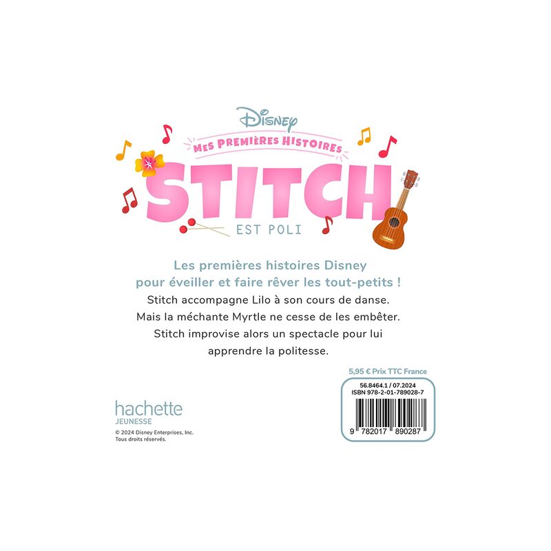 Livre enfant MES PREMIÈRES HISTOIRES - STITCH EST POLI