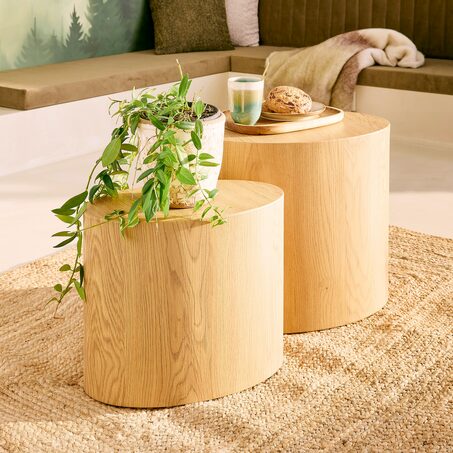 Table basse NATHAN coloris naturel 48 x 40 cm