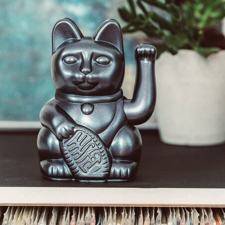 Figurine LUCKY CAT coloris galaxy