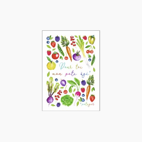 LES CARTES DE LULU Carte POTAGER coloris multicolore