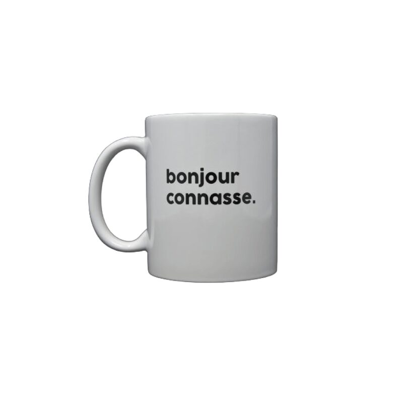 Mug BONJOUR CONNASSE coloris blanc