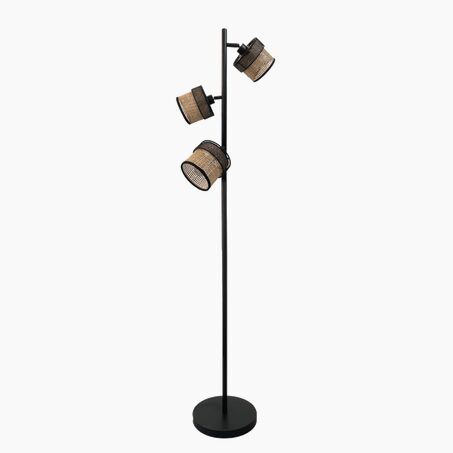 Lampadaire CLAYTON coloris rotin