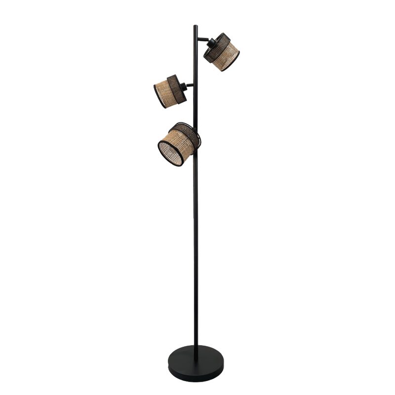 Lampadaire CLAYTON coloris rotin