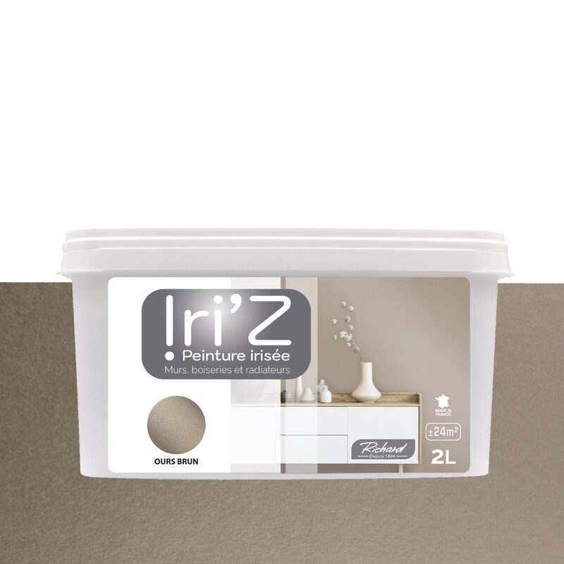 Peinture IRIZ Acrylique ours brun Brillant 2 L