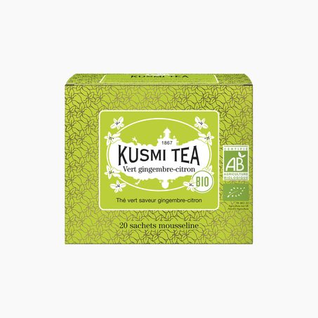 KUSMI TEA Thé en sachet VERT GINGEMBRE-CITRON