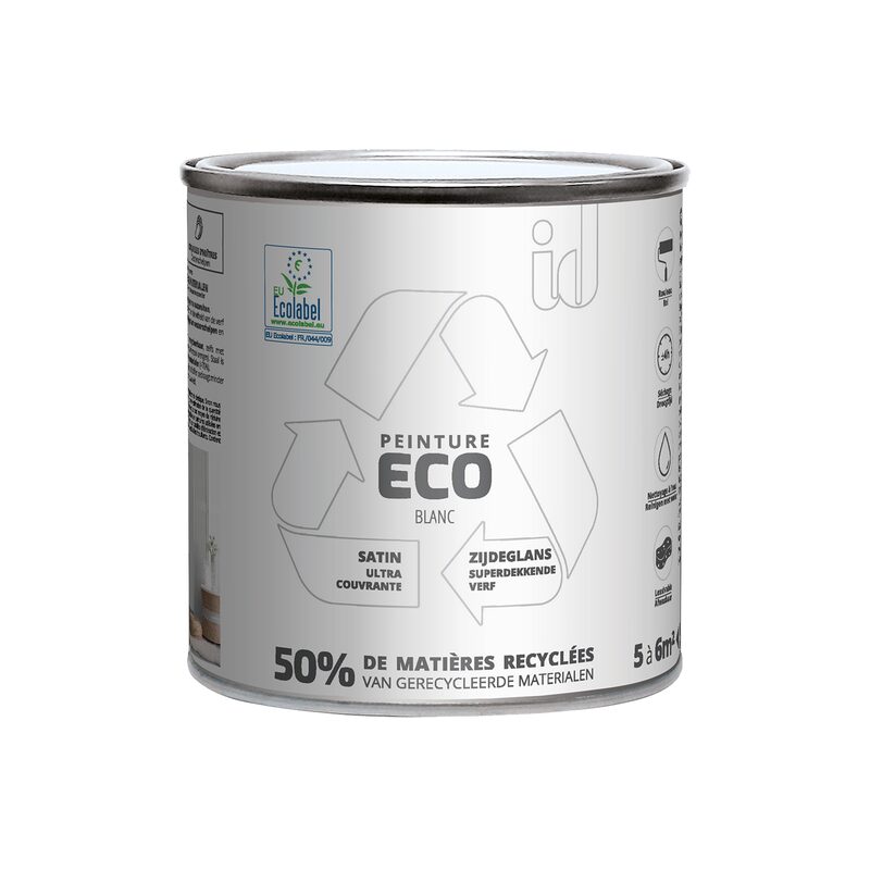 Peinture ECO Acrylique blanc Satiné 0,5 L