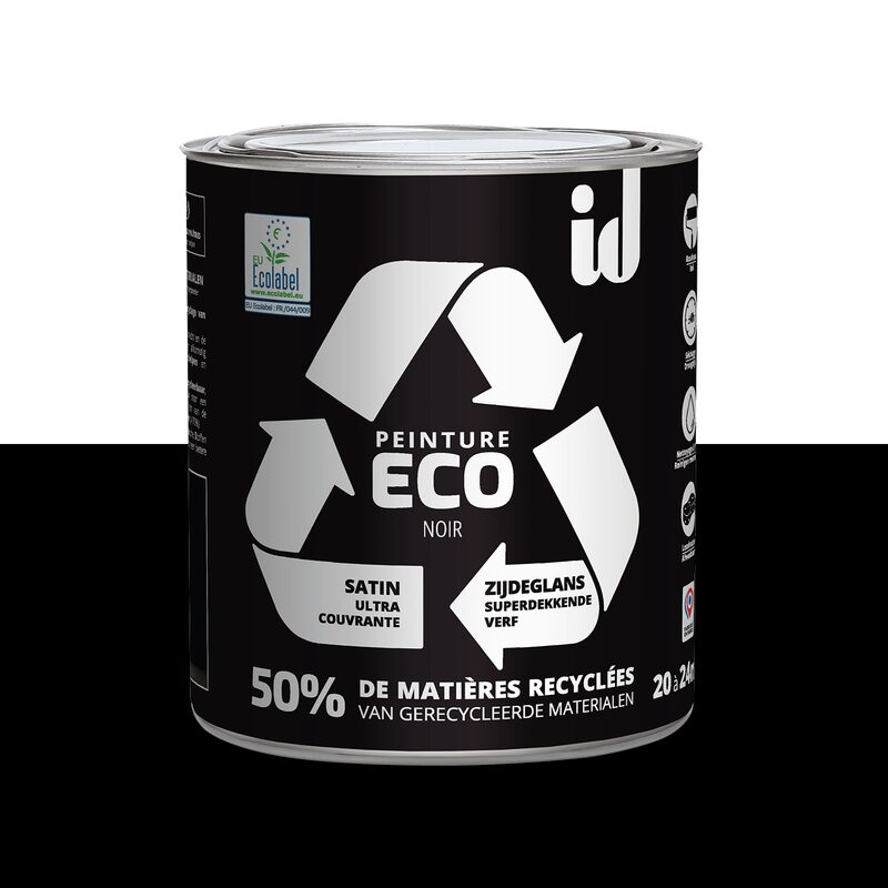 Peinture ECO Acrylique noir Satiné 2 L