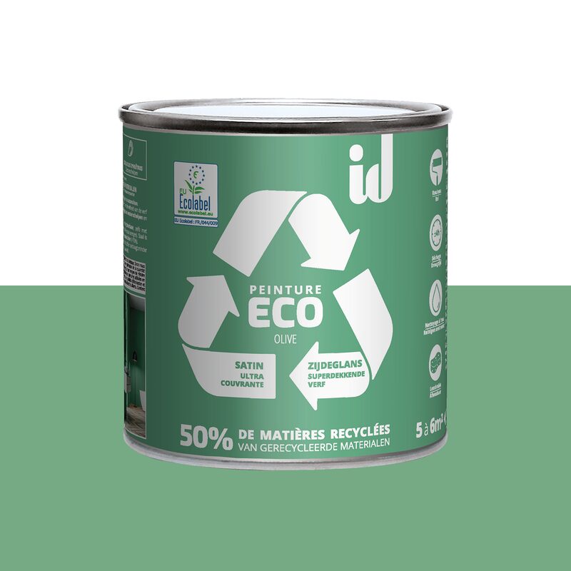 Peinture ECO Acrylique olive Satiné 0,5 L