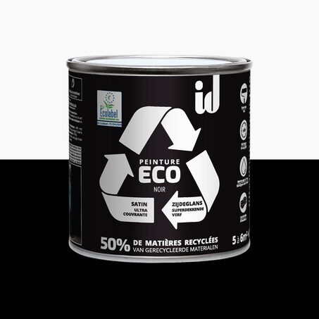 ECO ID Peinture ECO Acrylique noir Satiné 0,5 L