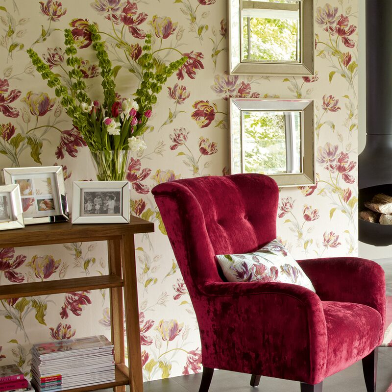 papier peint en papier fleuri - style cottage anglais » OnlineShop